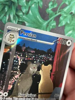 Persian 078/064 Shrouded Fable Illustration Rare Full Art Pokemon Card - Image 3