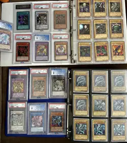 2 Yu-Gi-Oh! Album Total Of 747 Cards 13 Credit Cards Lots Of Holos Blue Eyes, - Image 1