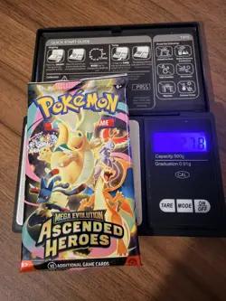 HEAVY 22.77-78g Pokemon TCG Ascended Heroes Booster Pack (SEALED) - Image 1