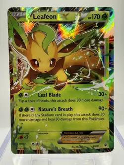 Pokemon LEAFEON EX 10/83 Holo Ultra Rare XY Generations TCG - Image 1