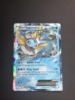 Vaporeon EX 24/83 Generations Full Art Ultra Rare Holo Basic Pokemon Card - Image 1