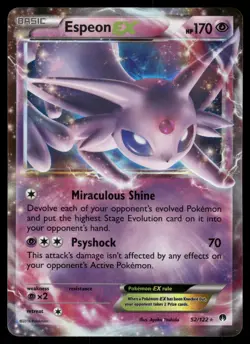 Espeon EX 52/122 Holo EX Rare BREAKpoint Pokemon Lightly Played - Image 1