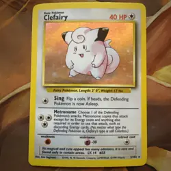 Pokemon Clefairy 5/102 - 1999 Base Set Holo Rare - Vintage WotC - Image 1