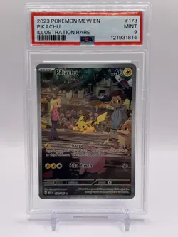 2023 POKEMON MEW EN-151 ILLUSTRATION RARE #173 PIKACHU PSA 9 - Image 1