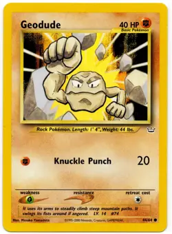 Pokemon - Geodude 44/64 Neo Revelation NM - Image 1
