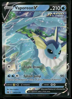 Pokemon - Vaporeon V SWSH150 Promo Sword & Shield NM - Image 1