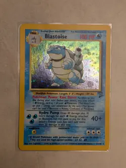 Pokemon 2000 Blastoise Holo 2/130 Base Set 2 English Wotc Swirl - Image 3