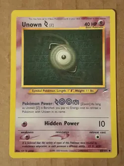 Pokemon Unown Z 60/105 NEO Destiny NM See Pictures - Image 1