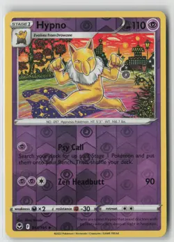Hypno 061/195 Uncommon Silver Tempest Pokemon Reverse Holo Near Mint - Image 1
