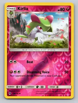 Kirlia 140/214 Uncommon Lost Thunder Pokemon Reverse Holo NM - Image 1