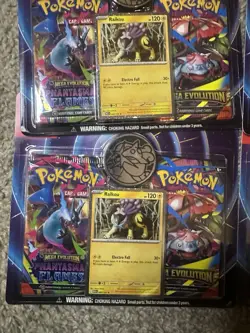 Pokemon TCG Mega Evolution Phantasma Flames Raikou Blister Packs Lot w/ Coin 6 - Image 5