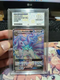 Pokemon TCG - Alolan Ninetales GX SV53/SV94 - Hidden Fates - Graded - ACE 10 - Image 1