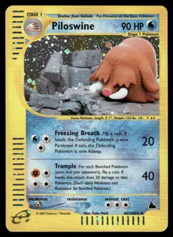 Pokemon Cards Piloswine H22/H32 Holo Skyridge Holo Holo Rare NM - Image 1