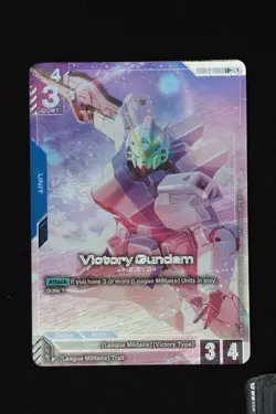 GUNDAM CARD GAME GD04-003 LR+ VICTORY GUNDAM - HOLO FOIL - PHANTOM ARIA - Image 1