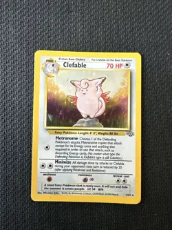 Pokemon TCG Clefable Holo Unlimited Rare Card Jungle Base Set 1/64 WOTC 1999 - Image 1