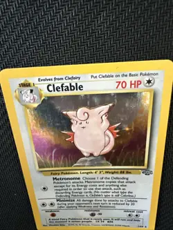 Pokemon TCG Clefable Holo Unlimited Rare Card Jungle Base Set 1/64 WOTC 1999 - Image 3