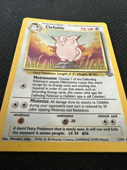 Pokemon TCG Clefable Holo Unlimited Rare Card Jungle Base Set 1/64 WOTC 1999 - Image 5