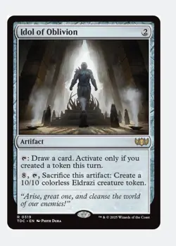 Idol of Oblivion | MTG TDC | Artifact Token Draw Eldrazi | Rare | NEW NM - Image 1