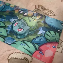 Bulbasaur Rubber Playmat Tcg Ccg Pokemon Cards Card Game Playing Mat Desk Pc - Image 2