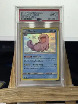 Quagsire - Holo 2019 Pokemon Sun & Moon Hidden Fates #SV10 PSA 10 GEM MT - Image 1
