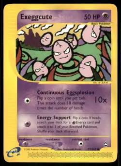 Exeggcute 77/147 Aquapolis Pokemon TCG trading card - Image 1