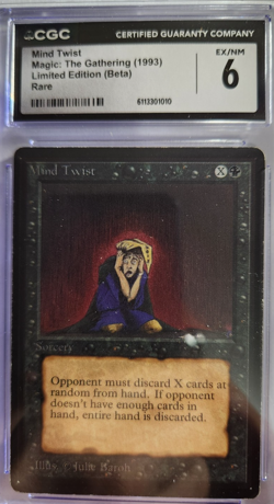 MTG - Beta - 1993 - Mind Twist - #116 - Rare - CGC Graded 6 - Image 1