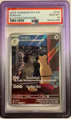 Pokemon TCG Persian Shrouded Fable Illustration Card 078/064 PSA 10 - Image 1