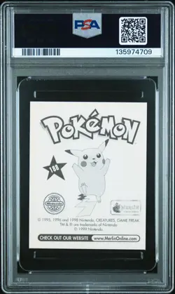1999 MERLIN POKEMON #188 BULBASAUR PSA 7 - Image 2
