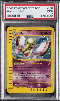 2003 POKEMON SKYRIDGE #H32 XATU-HOLO PSA 9 - Image 1