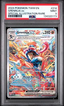 2024 Pokemon Twilight Masquerade Greninja #214 Special Illustration Rare PSA 9 - Image 1