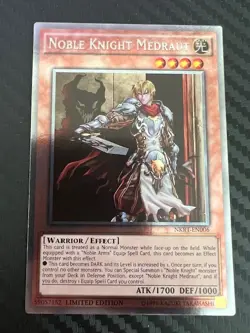 Yugioh Noble Knight Merdraut NKRT-EN006 Platinum Rare Limited Edition NM - Image 1