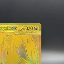 Gold Mega Dragonite EX Full Art Holo Pokemon Card 295/217 - Image 5