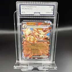 🔥 Arcanine EX Double Rare Pokemon Card 32/198 Scarlet & Violet AGS 9 - Image 1