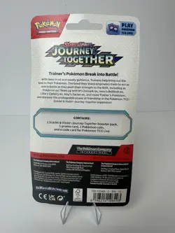 Pokemon TCG Journey Together Booster Pack Scraggy Promo Card & Coin - Sealed - Image 2