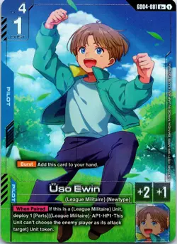 Gundam Card Game Phantom Aria Uso Ewin GD04-081 R+ Rare+ Alternate Alt Art NM - Image 1