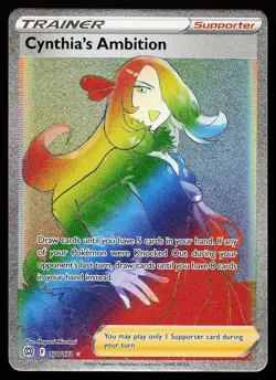 Cynthia's Ambition 178/172 Rainbow Rare Brilliant Stars Pokemon Card - Image 1