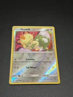 Pokemon Meowth 147/214 Reverse Holo Common Sm-Unbroken Bonds TCG Card English LP - Image 2