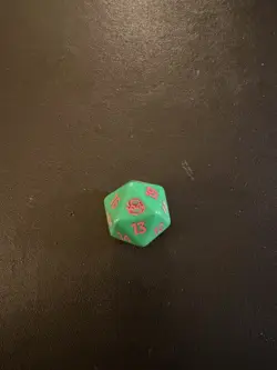Raphael TMNT Turtles - Magic MTG Prerelease Spindown D20 Dice Die - RED - Image 1