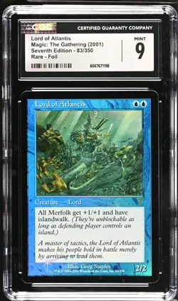 LORD OF ATLANTIS 7th Edition Foil Rare CGC 9 MTG [Nostalgium] - Image 1