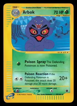 Arbok 35/165 Reverse Holo Rare Expedition Base Set Pokemon HP - Image 1