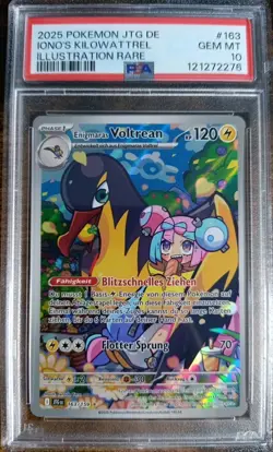 Pokemon Iono's Kilowattrel JTG 163 Journey Together Ill Rare Deutsch PSA 10 - Image 1