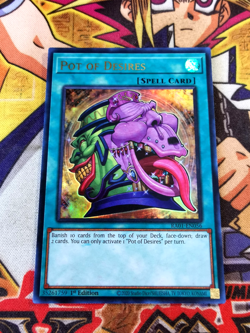 Pot of Desires ra01-en056 1st Edition (NM+) Ultra Rare Yu-Gi-Oh! - Image 1