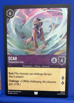 Scar Tempestuous Lion 47/204 Azurite Sea Cold Foil Disney Lorcana - Image 1