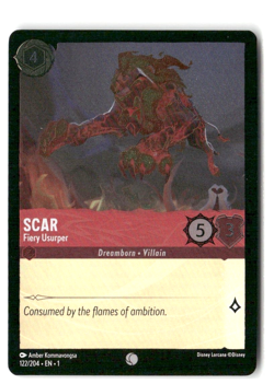 Scar 122/204 Fiery Usurper Foil The First Chapter Disney Lorcana TCG - Image 1