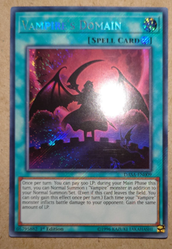 YuGiOh! Vampire's Domain DASA-EN009 Secret Rare 1st Edition - Image 1