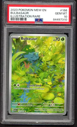 Pokemon Cards - PSA 10 Bulbasaur 166/165 - 151 IR - GEM MT - PSA10 - Image 1