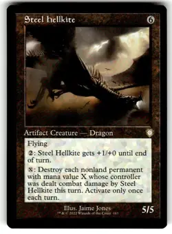 Steel Hellkite (Retro Frame) Commander: the Brothers' War Regular MTG - Image 1