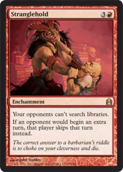 Moderate Play, English MTG Regular Stranglehold Commander Magic the Gathering - Image 1