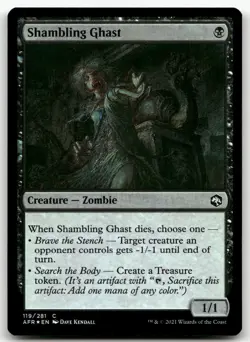 Shambling Ghast #119 (Foil) (NM) Forgotten Realms AFR Magic MTG - Image 1