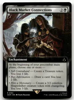 Black Market Connections (Extended Art) #161 (NM) Assassin's Creed ACR Magic MTG - Image 1
